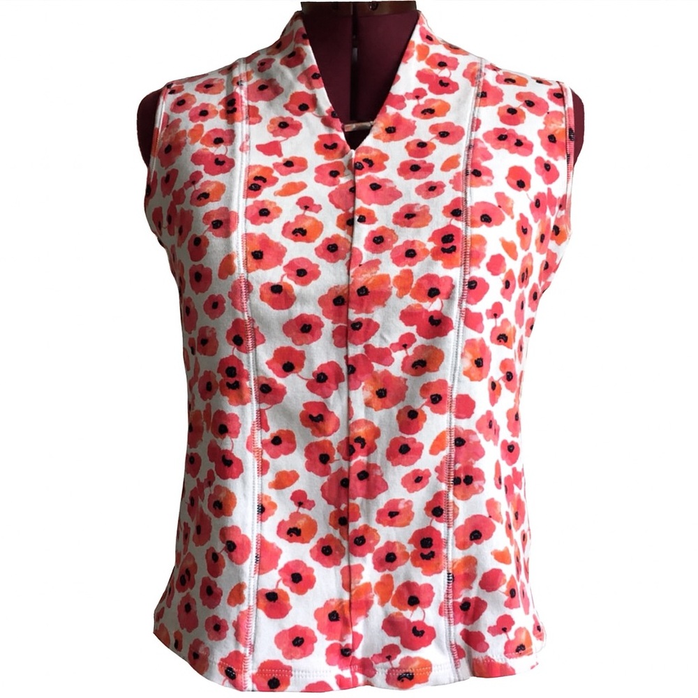 Rafaella 100% Cotton Sleeveless Knit Top Size Petite Small